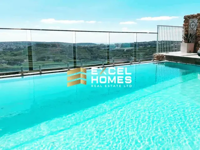 a swimming pool with a blue and white tub