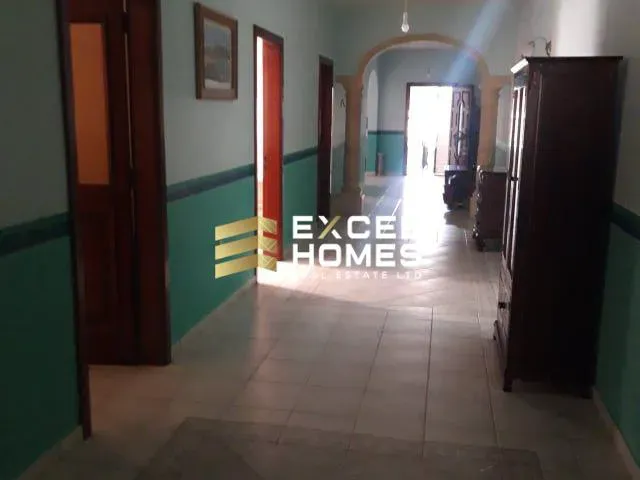 a hallway with a door and a door with a door 