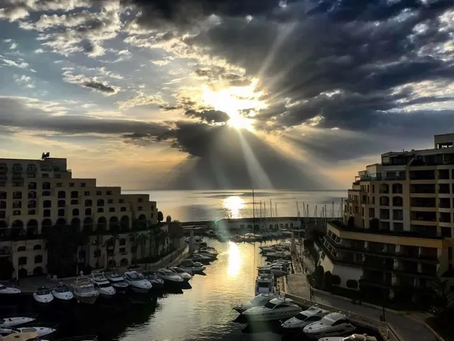 a city with a lot of boats in the water